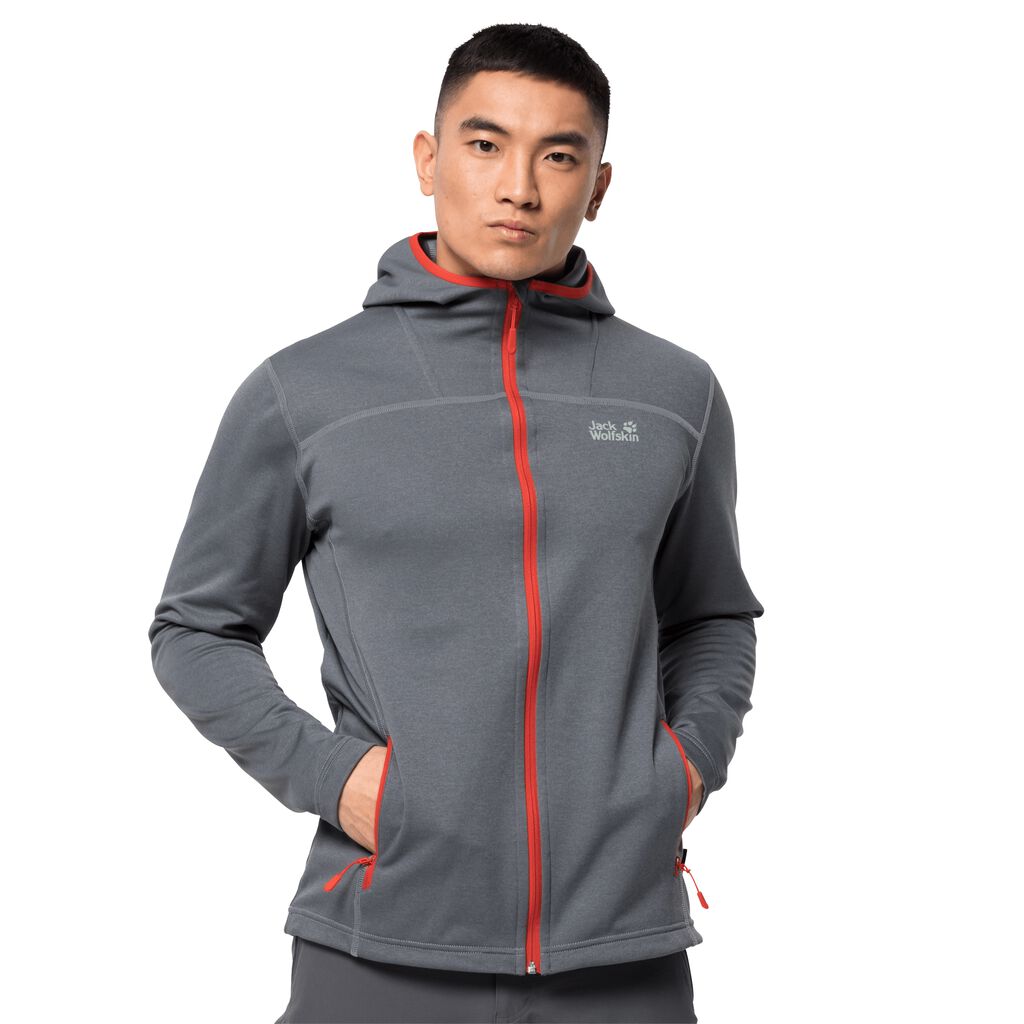 Jack Wolfskin HORIZON HOODED αθλητικό μπουφάν ανδρικα κοκκινα | GR8306128